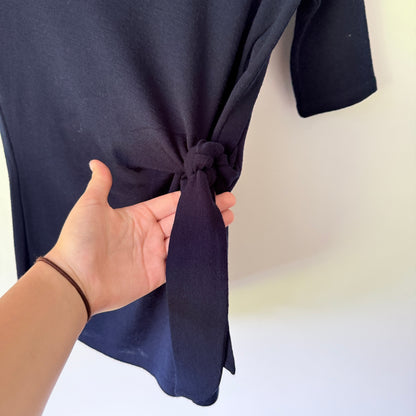 Sportscraft Size XXS Crew Neck Wool Top with Waist Tie