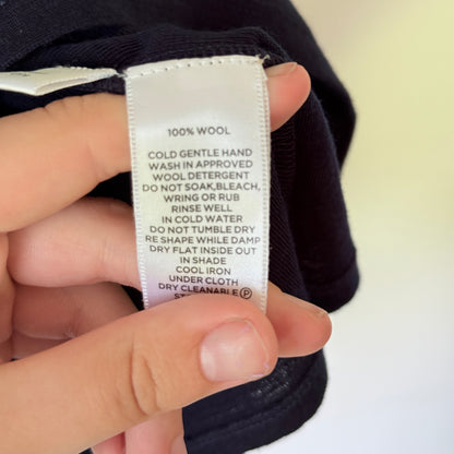 Sportscraft Size XXS Crew Neck Wool Top with Waist Tie