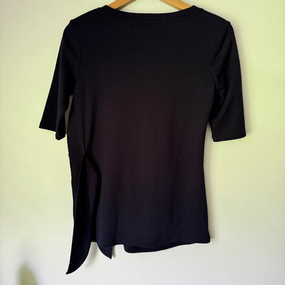 Sportscraft Size XXS Crew Neck Wool Top with Waist Tie