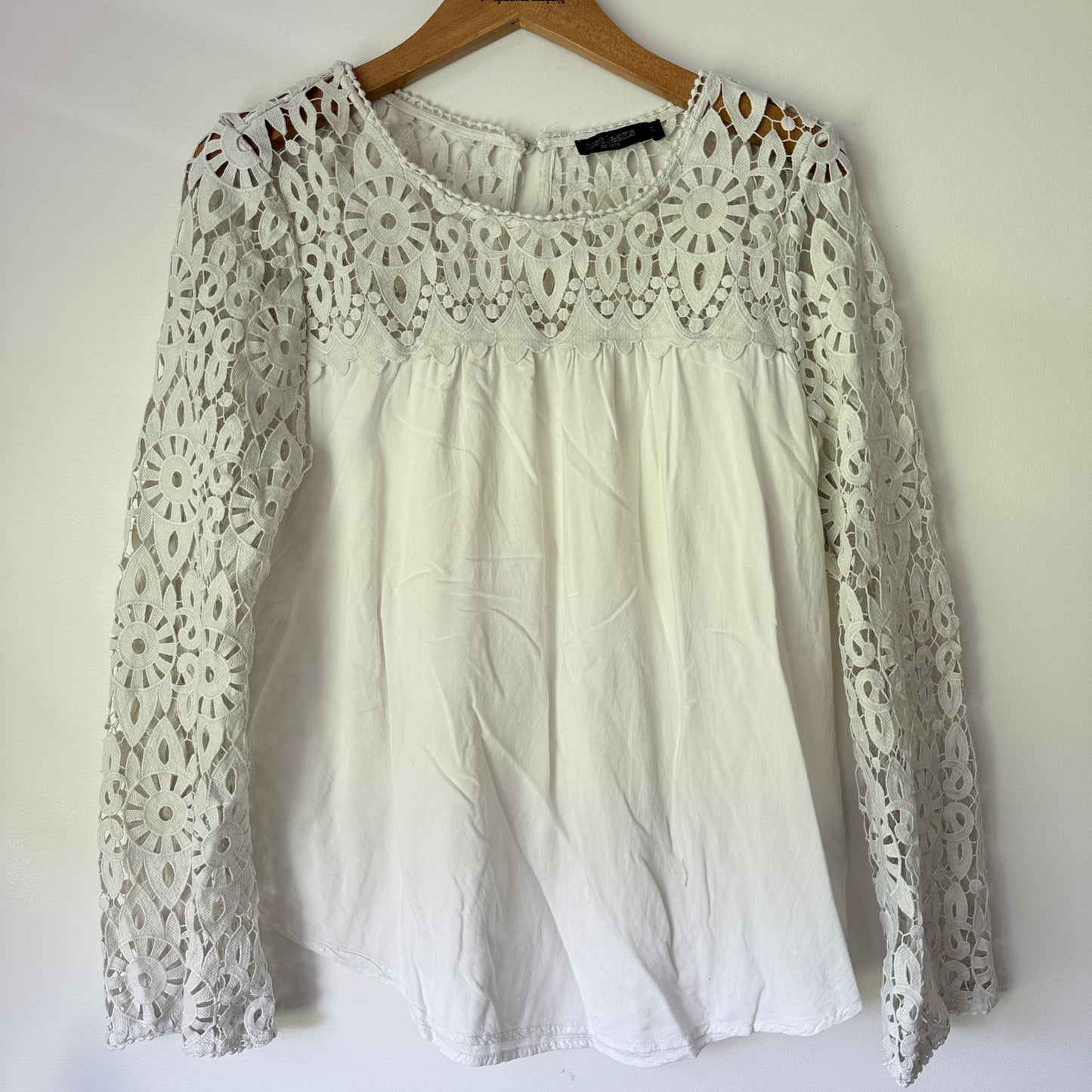Just Jeans Size 10 Long-Sleeved Lace Blouse