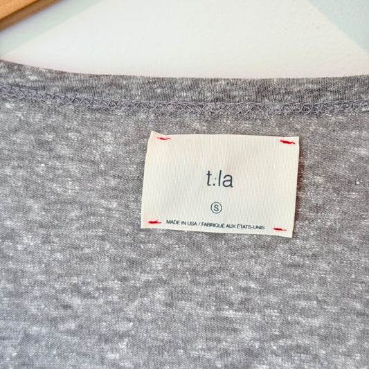 t.la Size S Lightweight Ruffle Trim Top