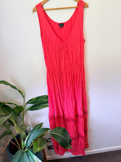 City Chic Size M (18) V-neckline Sleeveless Maxi Dress