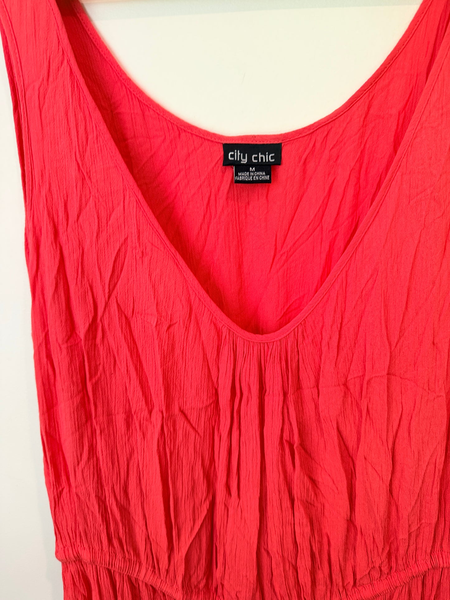 City Chic Size M (18) V-neckline Sleeveless Maxi Dress