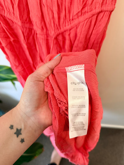 City Chic Size M (18) V-neckline Sleeveless Maxi Dress