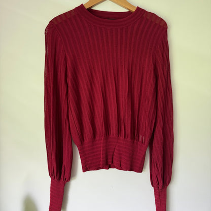 Cue Size U/Arm 44cm Red Knit Sweater