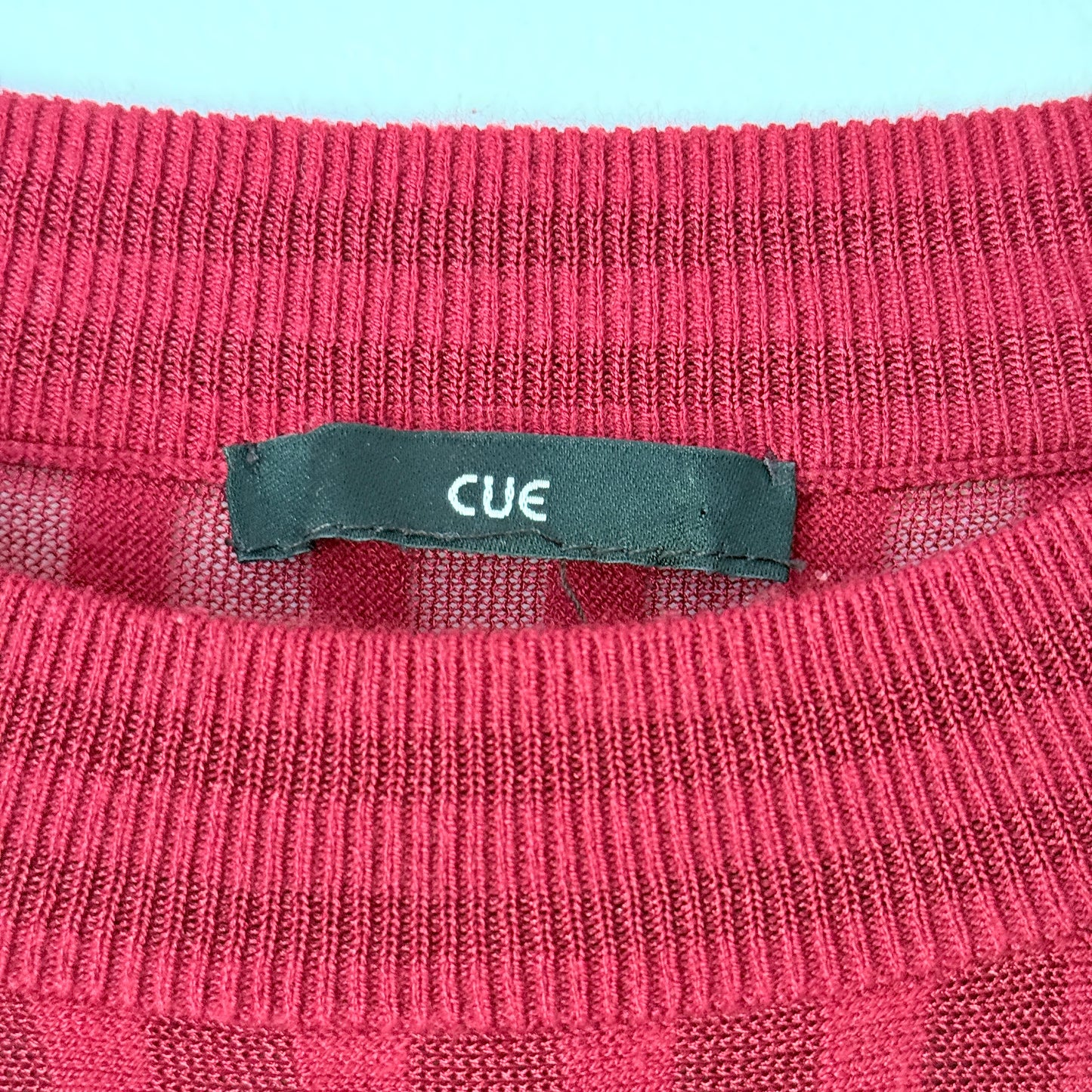 Cue Size U/Arm 44cm Red Knit Sweater