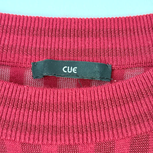 Cue Size U/Arm 44cm Red Knit Sweater
