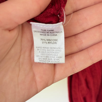 Cue Size U/Arm 44cm Red Knit Sweater