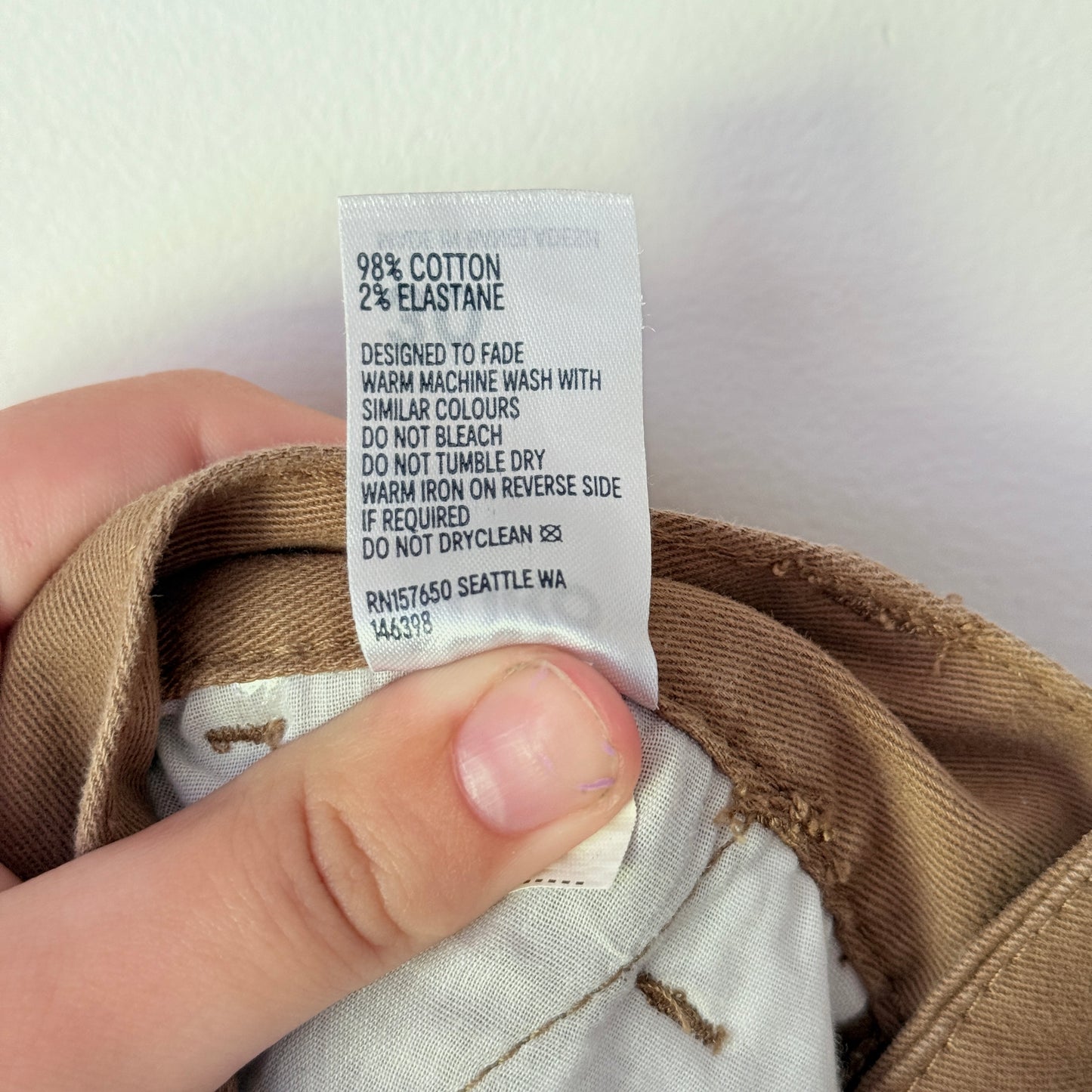 Anko Slim Stretch Chino Size 30 Men's Khaki Chino Pants