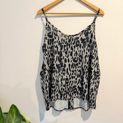 Milk Bar Size XL Leopard Print Button Front Camisole Top