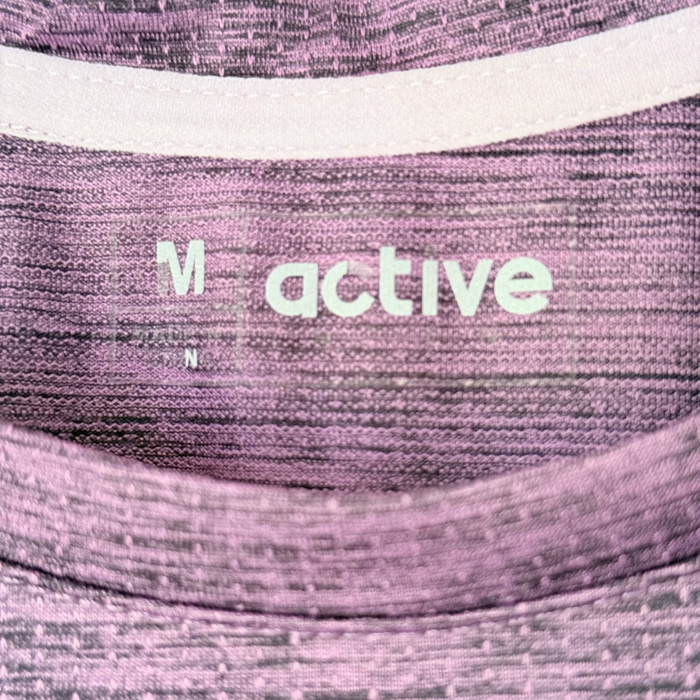 Active Size M Women's Purple Heathered Athletic Tank Top