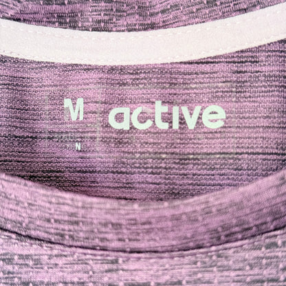 Active Size M Women's Purple Heathered Athletic Tank Top