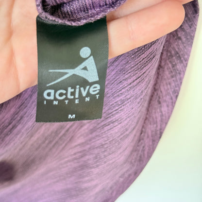 Active Size M Women's Purple Heathered Athletic Tank Top