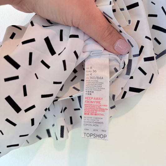 Topshop Size 8 Bandeau Swim Top