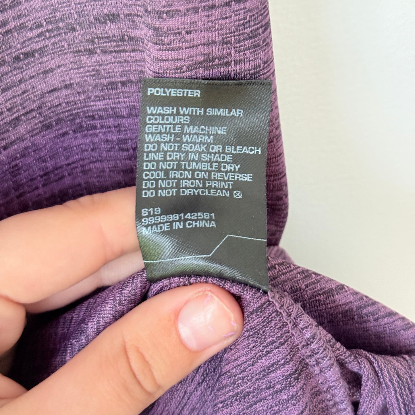 Active Size M Women's Purple Heathered Athletic Tank Top