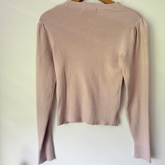 Pagani Size XS Beige Ribbed Top