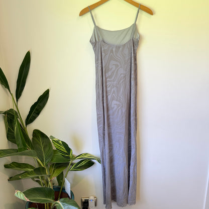 Glassons Grey Swirl Mesh Maxi Dress Size S