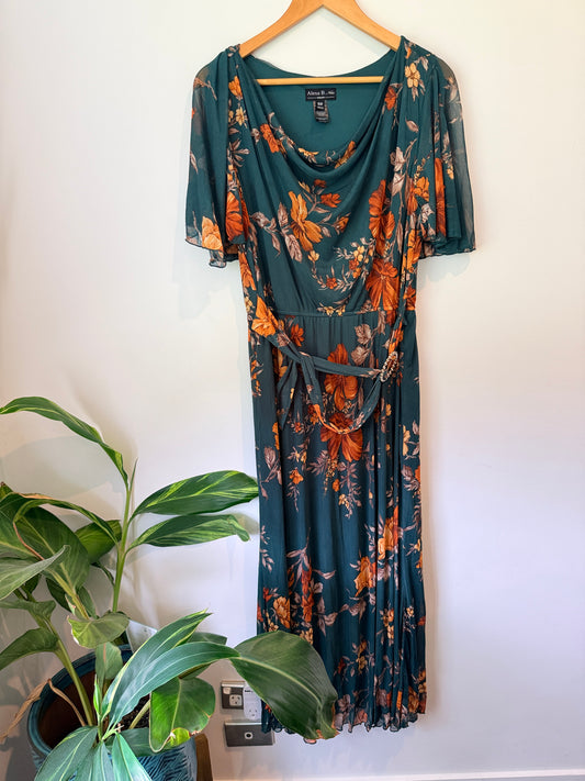 Alexa B Nites Size 16W Floral Maxi Dress