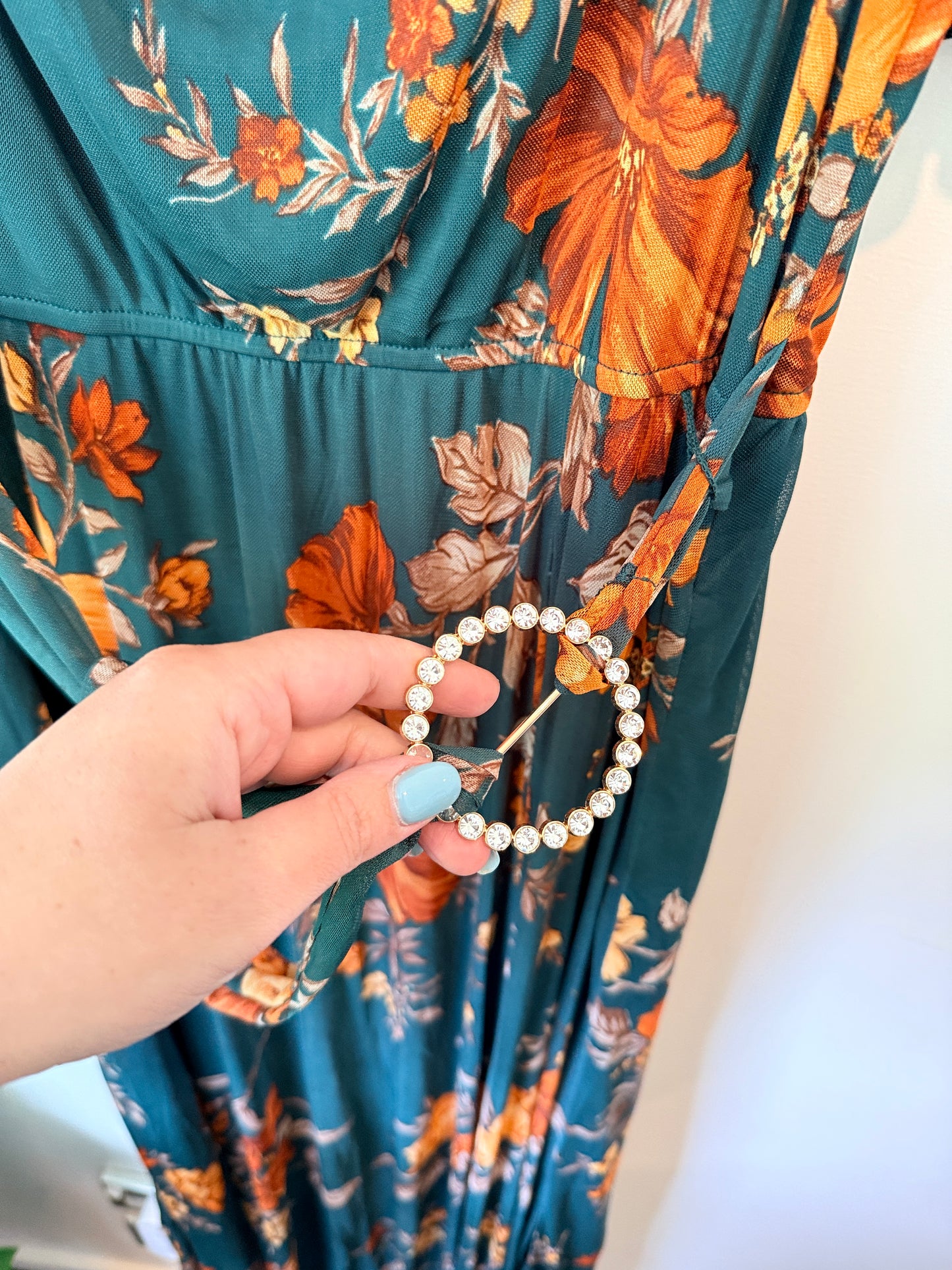 Alexa B Nites Size 16W Floral Maxi Dress