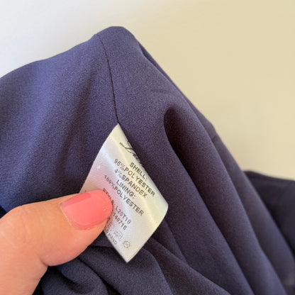 Lumier Size L Navy Ruffle Top