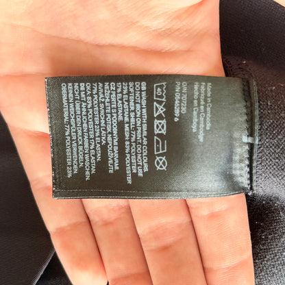 Black Athletic Leggings with Mesh Panels - 60cm waist