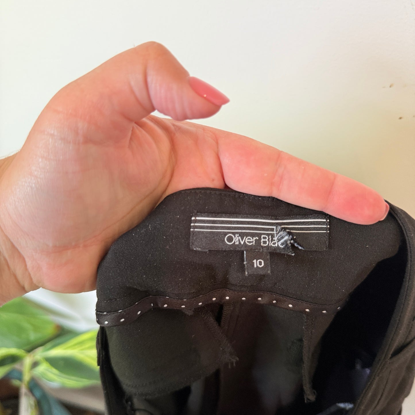 Oliver Black Size 10 Black Tailored Trousers