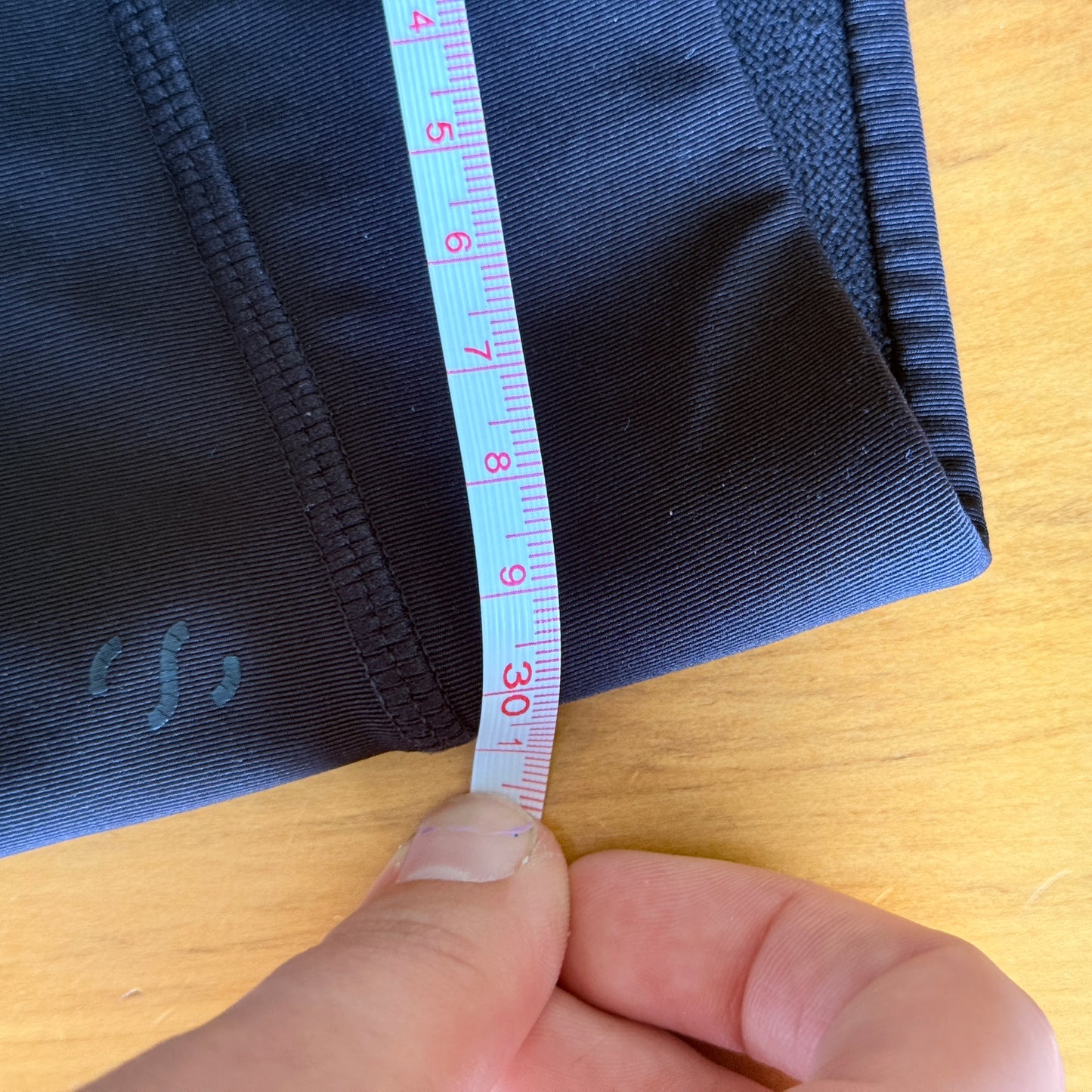 Black Athletic Leggings with Mesh Panels - 60cm waist