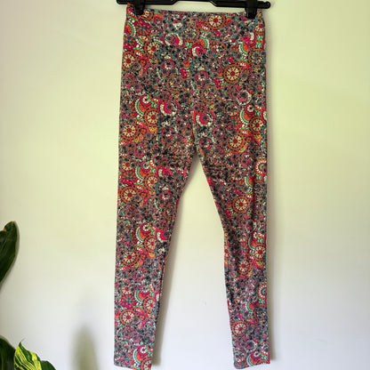 LuLaRoe One Size Floral Mandala Leggings