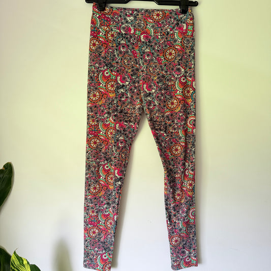 LuLaRoe One Size Floral Mandala Leggings