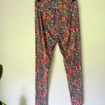 LuLaRoe One Size Floral Mandala Leggings