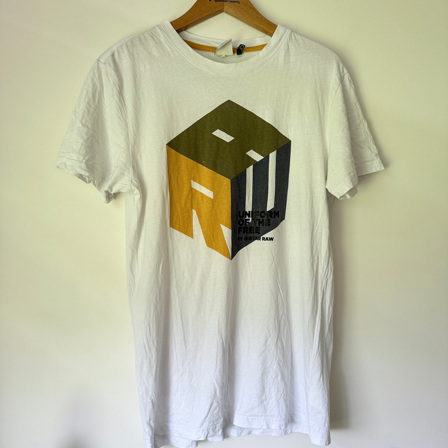 G-Star RAW Size S White Men's Graphic T-Shirt