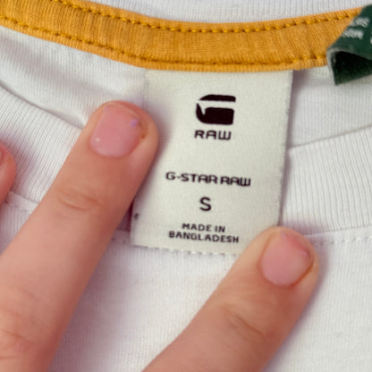 G-Star RAW Size S White Men's Graphic T-Shirt