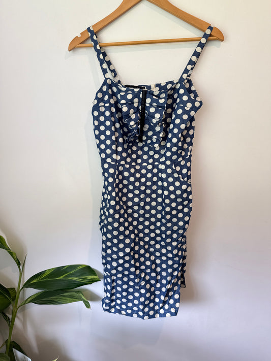 Highnoontea (Made in NZ) Size 8 Polka-Dot Mini Dress