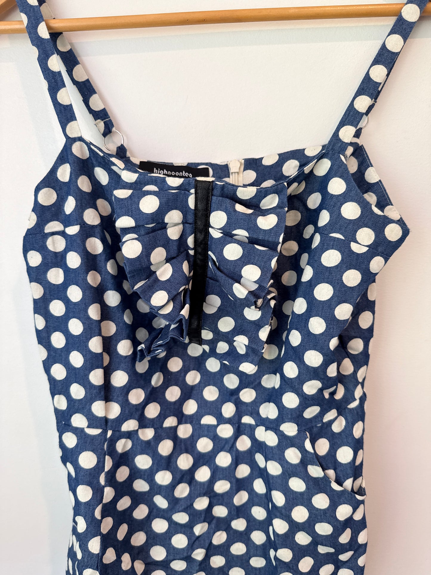 Highnoontea (Made in NZ) Size 8 Polka-Dot Mini Dress