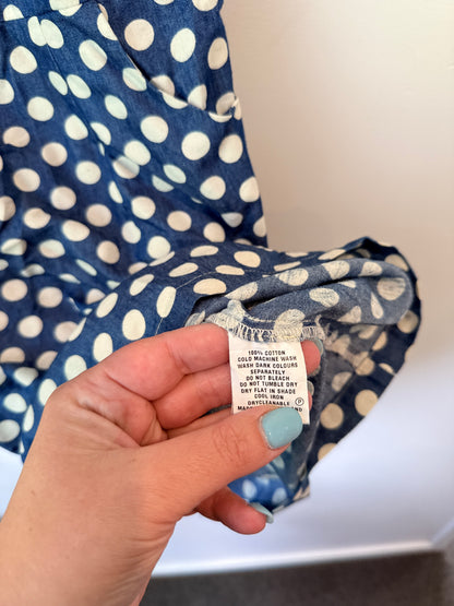 Highnoontea (Made in NZ) Size 8 Polka-Dot Mini Dress