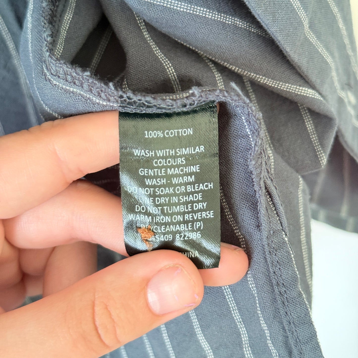 Pilgrim Size XL Blue-Grey Men's Short-Sleeve Button-Up Shirt