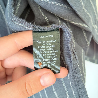 Pilgrim Size XL Blue-Grey Men's Short-Sleeve Button-Up Shirt