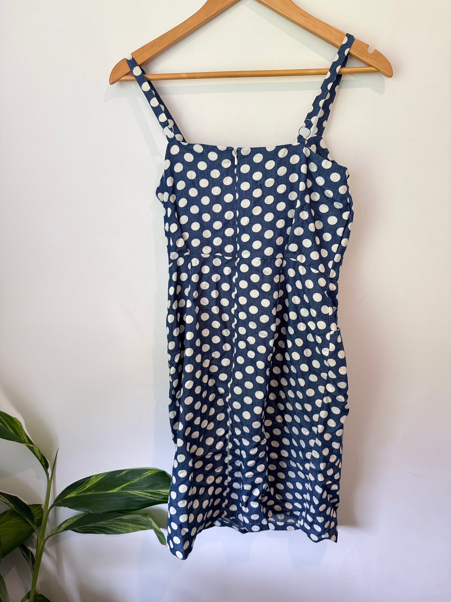 Highnoontea (Made in NZ) Size 8 Polka-Dot Mini Dress