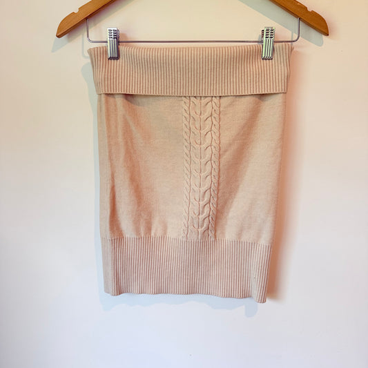 Glassons Cable Knit Tube Top - Beige/Cream - Size M