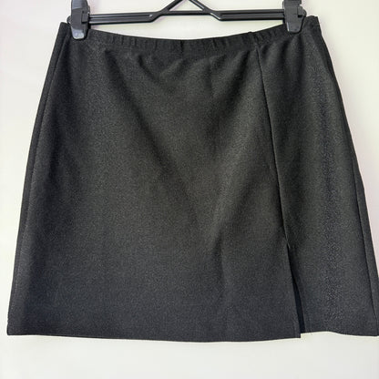 Shein Bae Size XL Dark Gray Pleated-Front Mini Skirt