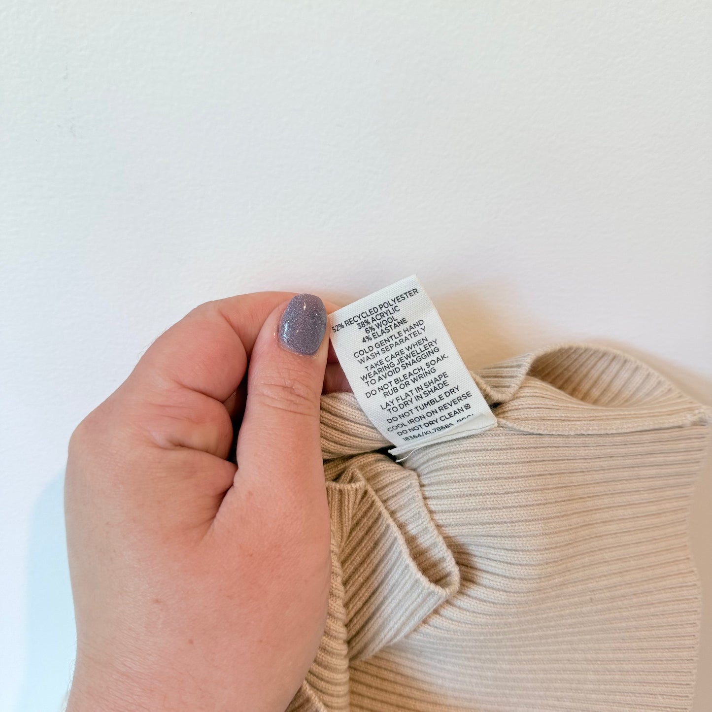 Glassons Cable Knit Tube Top - Beige/Cream - Size M