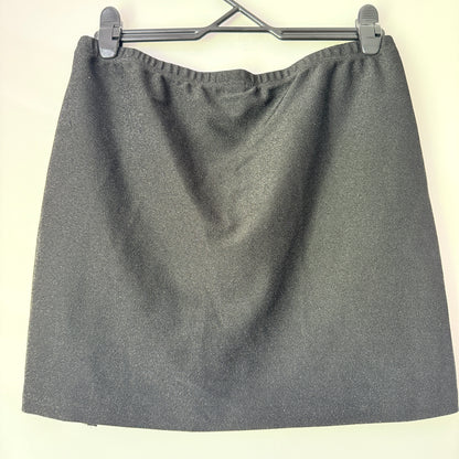 Shein Bae Size XL Dark Gray Pleated-Front Mini Skirt