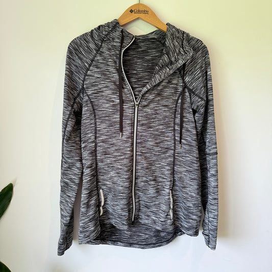 Active Size M Heathered Black & Gray Jacket