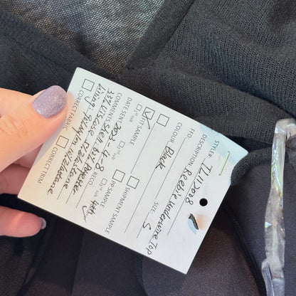 Glassons Sheer Black Crop Top - Size S