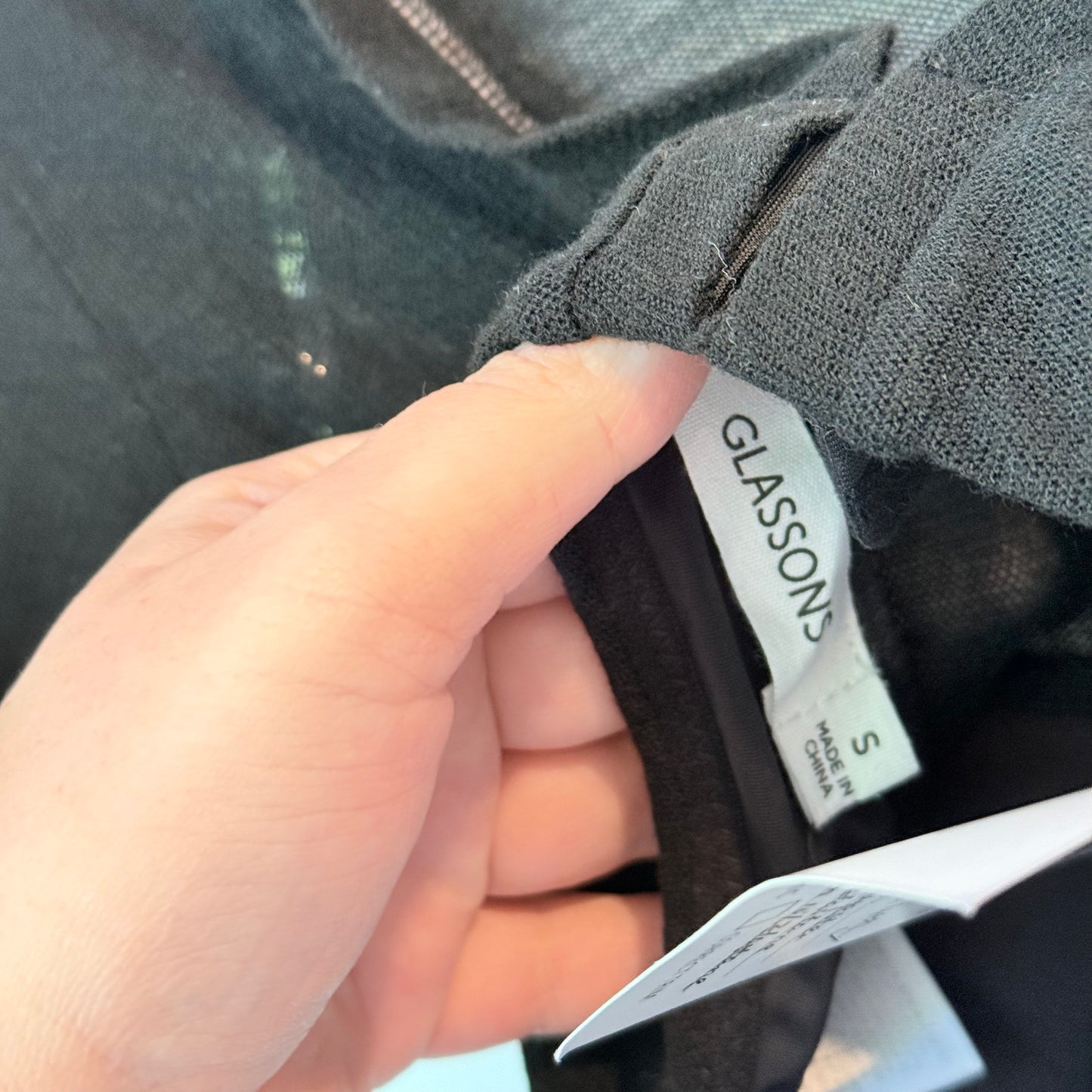 Glassons Sheer Black Crop Top - Size S