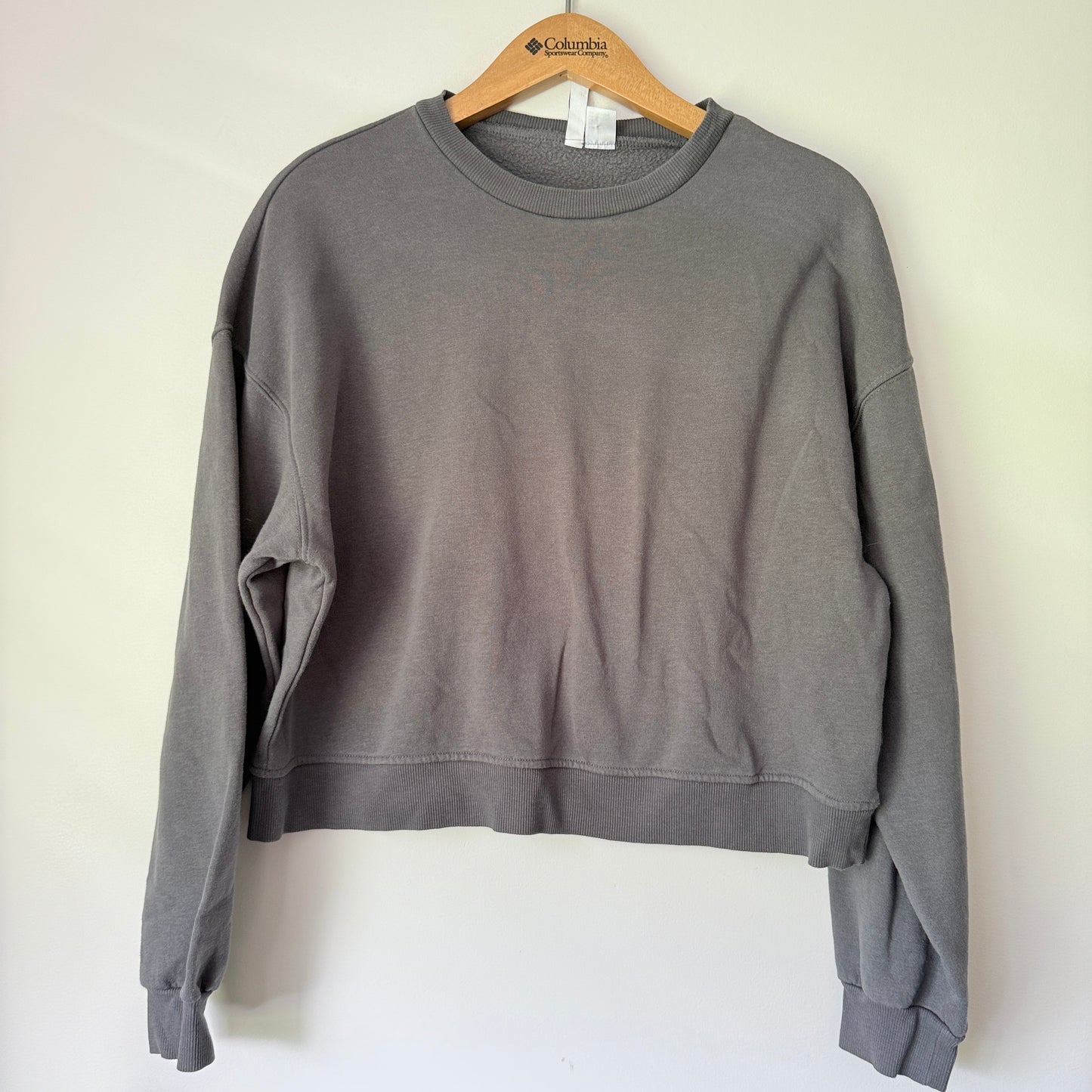 H&M Divided Size S Dark Grey Marl Crew-Neck Sweatshirt