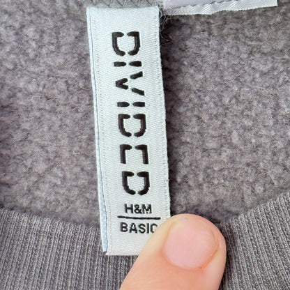 H&M Divided Size S Dark Grey Marl Crew-Neck Sweatshirt