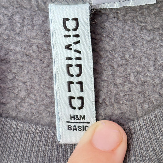 H&M Divided Size S Dark Grey Marl Crew-Neck Sweatshirt