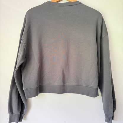 H&M Divided Size S Dark Grey Marl Crew-Neck Sweatshirt