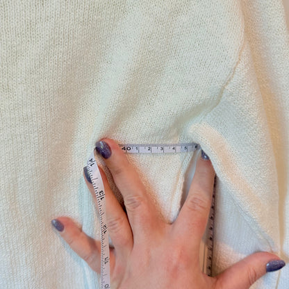 Lightweight Knit Long Sleeve Crop Top - Boat Neck - 46cm U/Arm